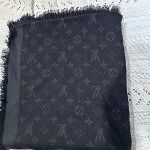 Louis Vuitton Black Cashmere Blend Scarf